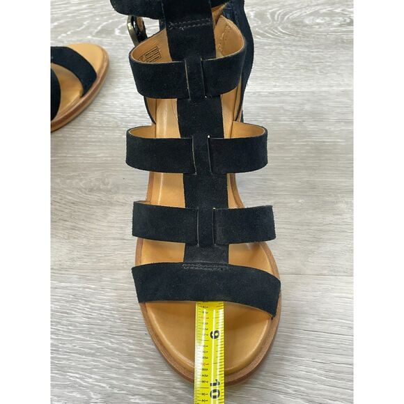 UGG Macayla Women's Sandal Slingback Gladiator Strappy Ankle Heel 7.5 Black Shoe - Picture 5 of 11